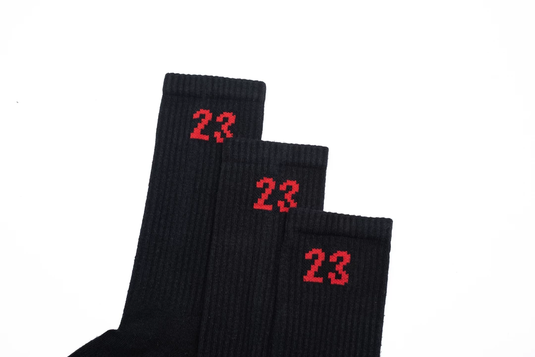 Jordan Brand Jordan Essentials Crew Socks (3-Pack) - Black/Red 2 Jordan Brand Jordan Essentials Crew Socks (3-Pack) - Black/Red