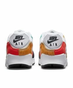 WMNS Nike Air Max 90 SE - White/Light Curry/Habanero Red