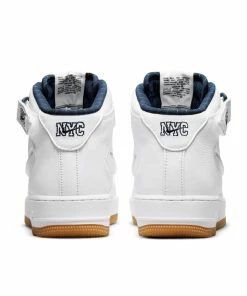 Nike Air Force 1 Mid - White/Midnight Navy/Gum Yellow