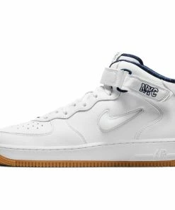 Nike Air Force 1 Mid - White/Midnight Navy/Gum Yellow
