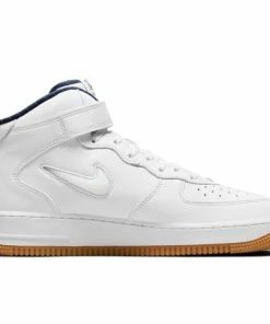 Nike Air Force 1 Mid - White/Midnight Navy/Gum Yellow