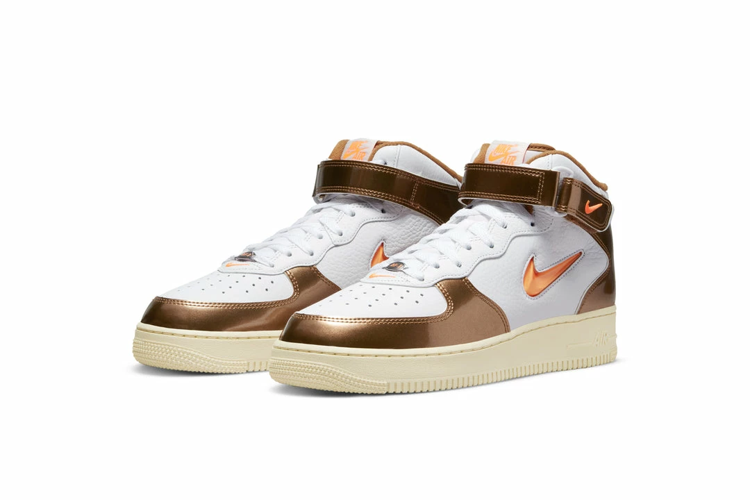 Latest Nike Air Force 1 Mid QS - White/Total Orange/Ale Brown 3 Latest Nike Air Force 1 Mid QS - White/Total Orange/Ale Brown