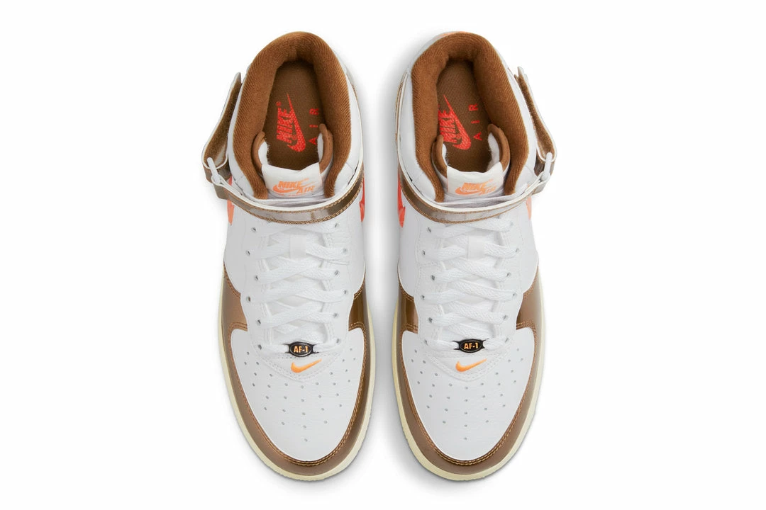 Latest Nike Air Force 1 Mid QS - White/Total Orange/Ale Brown 5 Latest Nike Air Force 1 Mid QS - White/Total Orange/Ale Brown