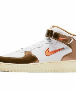Latest Nike Air Force 1 Mid QS - White/Total Orange/Ale Brown