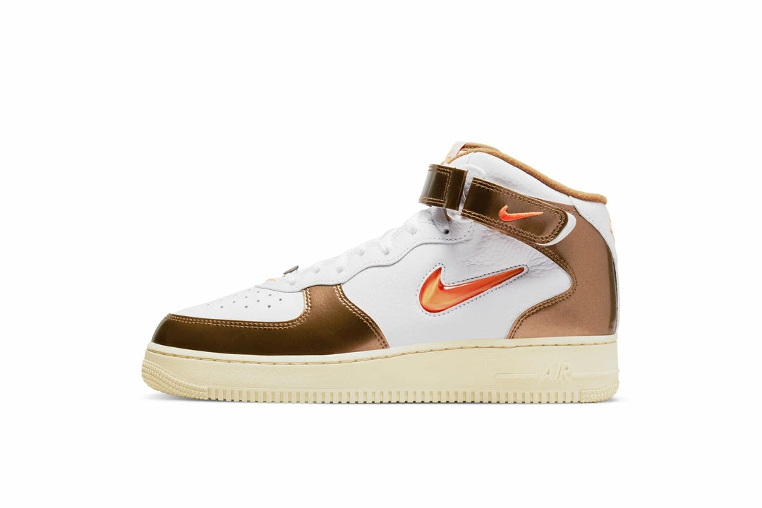 Latest Nike Air Force 1 Mid QS - White/Total Orange/Ale Brown 1 Latest Nike Air Force 1 Mid QS - White/Total Orange/Ale Brown