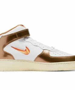 Latest Nike Air Force 1 Mid QS - White/Total Orange/Ale Brown
