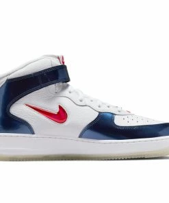 Nike Air Force 1 Mid QS - White/University Red/Midnight Navy
