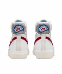 Nike Blazer Mid '77 (GS) - White/Gym Red/Light Smoke Grey