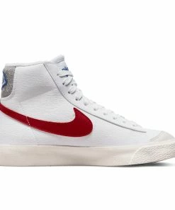 Nike Blazer Mid '77 (GS) - White/Gym Red/Light Smoke Grey
