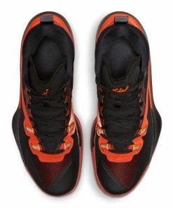 Jordan Brand Jordan X Naruto Zion 1 SP - Black/Alpha Orange/Chile Red Latest