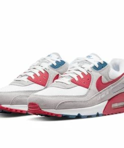 Nike Air Max 90 - Light Smoke Grey/Gym Red