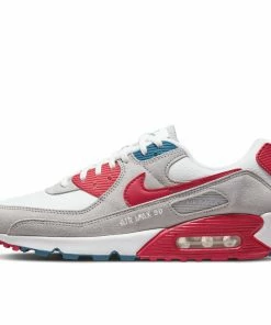 Nike Air Max 90 - Light Smoke Grey/Gym Red