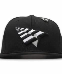 Paper Planes Original Crown Snapback Hat - Black/Black