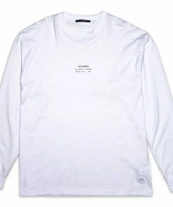Stampd Stacked Logo L/S Tee - White