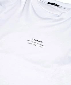 Stampd Stacked Logo L/S Tee - White