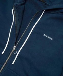 Stampd Classic Logo Zip-Up Hoodie - Navy