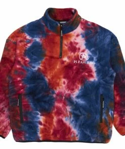 Pleasures Caffeine Polar Fleece Quarter Zip - Orange