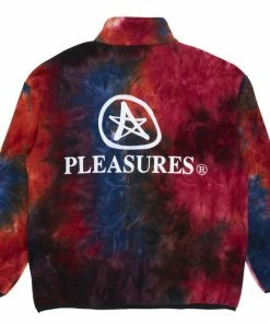 Pleasures Caffeine Polar Fleece Quarter Zip - Orange