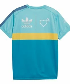 Adidas Human Made Graphic Tee - Light Aqua/St Fade Gold