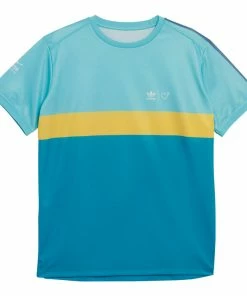 Adidas Human Made Graphic Tee - Light Aqua/St Fade Gold