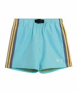 Adidas Human Made Wind Shorts - Light Aqua/St Fade Gold