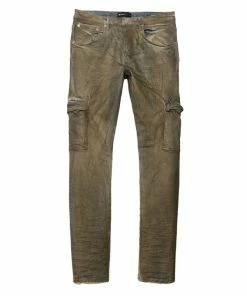 Purple Brand Mid Rise Jeans - Indigo Dirty Resin Cargo