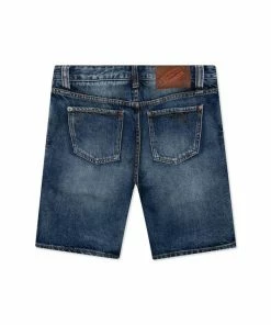 Ice Cream Pink Jean Short - Dark Blue Jean