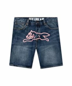 Ice Cream Pink Jean Short - Dark Blue Jean