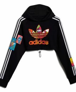 WMNS Adidas X Jeremy Scott Crop Hoodie - Black