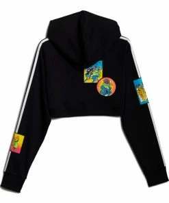 WMNS Adidas X Jeremy Scott Crop Hoodie - Black