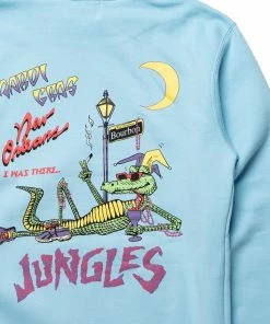 Sneaker Politics Politics X Jungles Party Alligator Hoodie - Blue 7 Sneaker Politics Politics X Jungles Party Alligator Hoodie - Blue