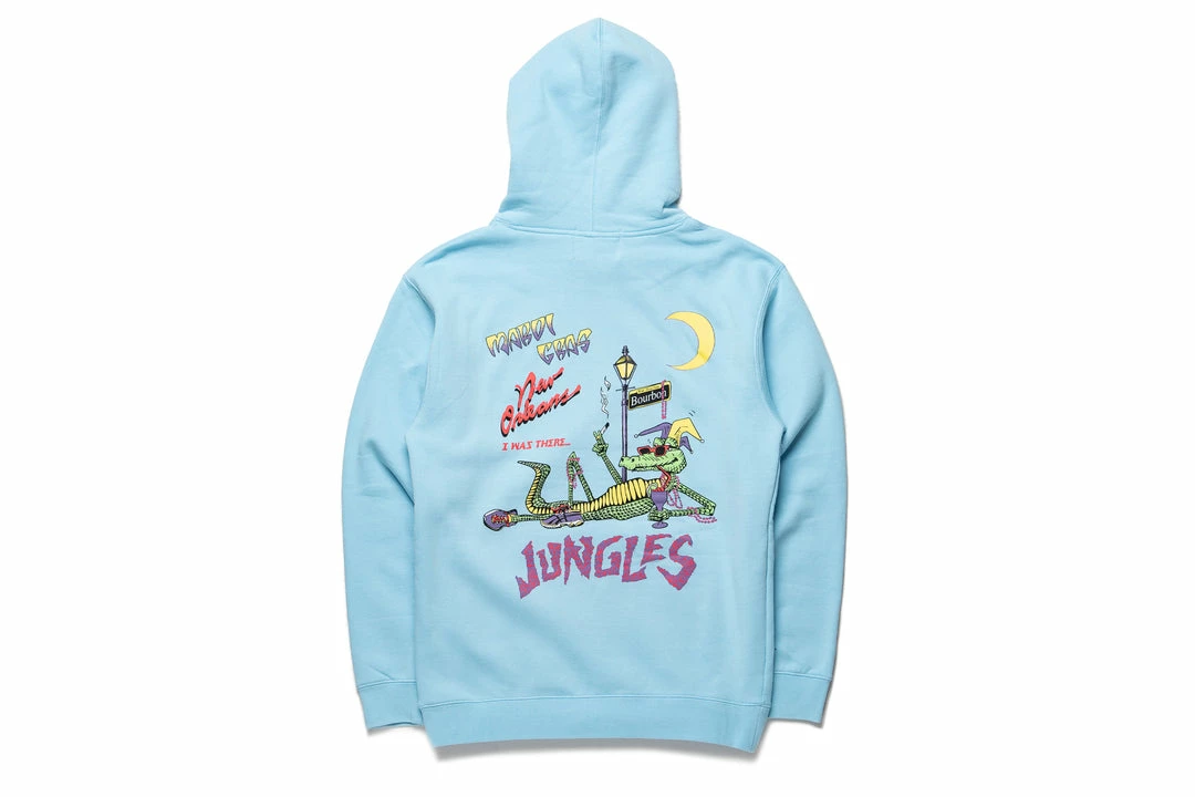 Sneaker Politics Politics X Jungles Party Alligator Hoodie - Blue 2 Sneaker Politics Politics X Jungles Party Alligator Hoodie - Blue