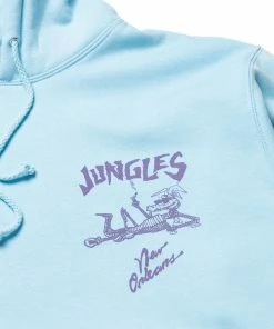 Sneaker Politics Politics X Jungles Party Alligator Hoodie - Blue 6 Sneaker Politics Politics X Jungles Party Alligator Hoodie - Blue