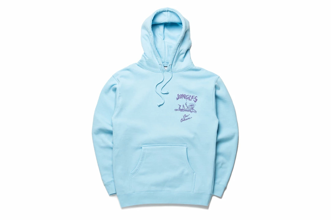 Sneaker Politics Politics X Jungles Party Alligator Hoodie - Blue 1 Sneaker Politics Politics X Jungles Party Alligator Hoodie - Blue