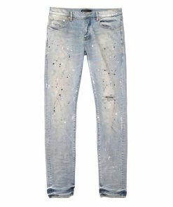 Purple Brand Slim Fit Jeans - Light Indigo Painter