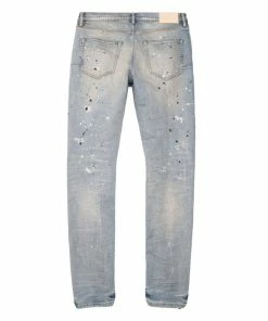 Purple Brand Slim Fit Jeans - Light Indigo Painter
