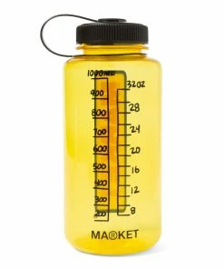 Latest Market Bar Logo Water Bottle - Yellow
