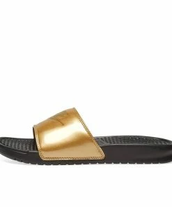 WMNS Nike Benassi JDI Slide - Metallic Gold/Black