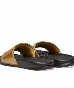 WMNS Nike Benassi JDI Slide - Metallic Gold/Black