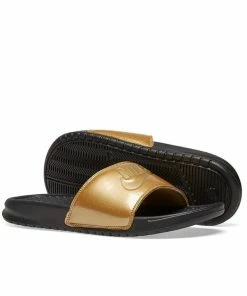 WMNS Nike Benassi JDI Slide - Metallic Gold/Black