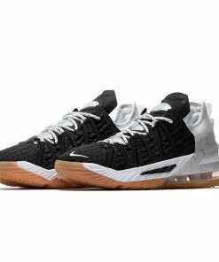 Nike LeBron 18 (GS) - Black/White/Gum Medium Brown