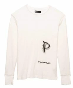 Purple Brand Reflective Stitch Crew - Off White Scorpion