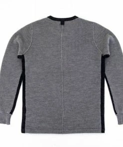 Ovadia & Sons 'Zack Thermal Henley Sweater' - Heather Grey Apparel