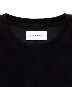 Ovadia & Sons 'Velour' Plush T-Shirt - Black Apparel