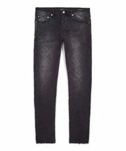 Purple Brand Low Rise Skinny Jean - Black Wash Jacquard Monogram