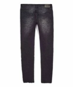 Purple Brand Low Rise Skinny Jean - Black Wash Jacquard Monogram