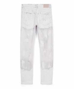 Purple Brand Low Rise Skinny Jean - Faded Ecru Crackle