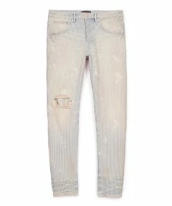 Purple Brand Low Rise Skinny Jean - Hickory Stripe Vintage Blowout