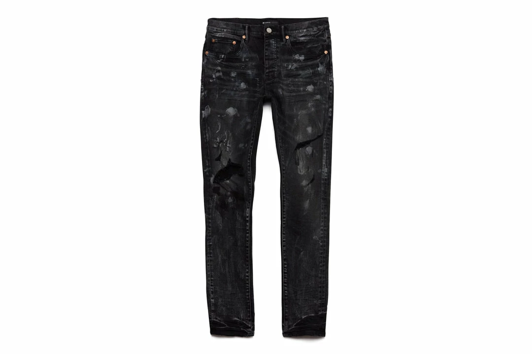 Purple Brand Low Rise Skinny Jean - Super Fade Black Weft Repair 1 Purple Brand Low Rise Skinny Jean - Super Fade Black Weft Repair