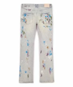 Purple Brand Bootcut Jean - Super Light Indigo With Paint